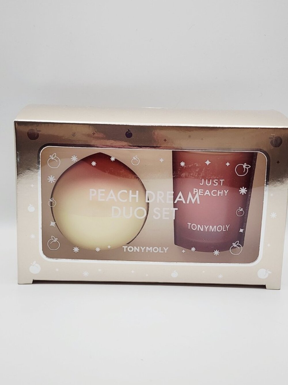 Tony Moly Peachy Dream Duo Set Peach Dream Hand Cream & Scented Candle Gift Kit